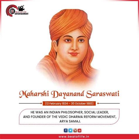 Welcome to Maharshi Dayanand Saraswati .